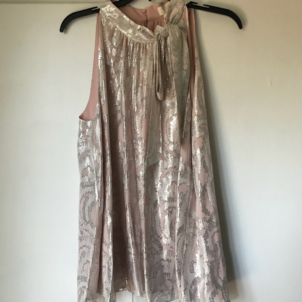 kate spade fern clipped chiffon top